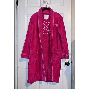 VICTORIA'S SECRET Pink Robe Embroidered I love Victoria's Secret Supermodel